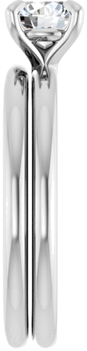 Sužadėtuvių Žiedas „Solitaire“ 10k white gold Round 5.8mm (9)