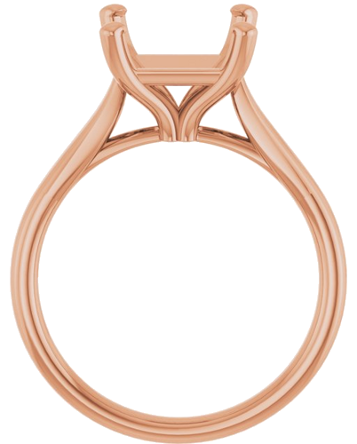 Sužadėtuvių Žiedas 14k rose gold Square 8mm (2)