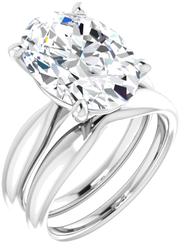 Sužadėtuvių Žiedas 950 Platinos Oval 14mm x 10mm (6)