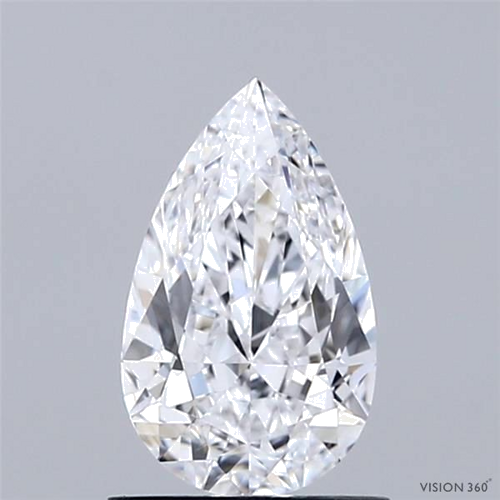 1.0 carat D-VS2 Natūralus Pear Deimantas (1)