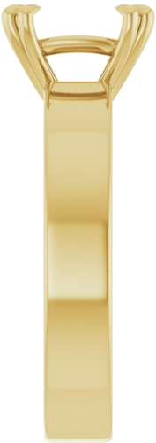 Sužadėtuvių Žiedas „Double Claw-Prong Solitaire“ 14k yellow gold Elongated Cushion 8mm x 6mm (4)