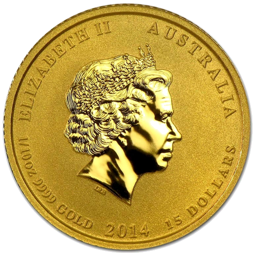 2014 Arklio metai Australija 1/10 oz auksinė moneta (2)