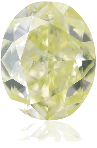 1.38 carat Fancy Greenish Yellow-SI2 Natūralus Oval Deimantas (1)