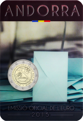 2015 Андорра Право голоса монета 2 евро (2)