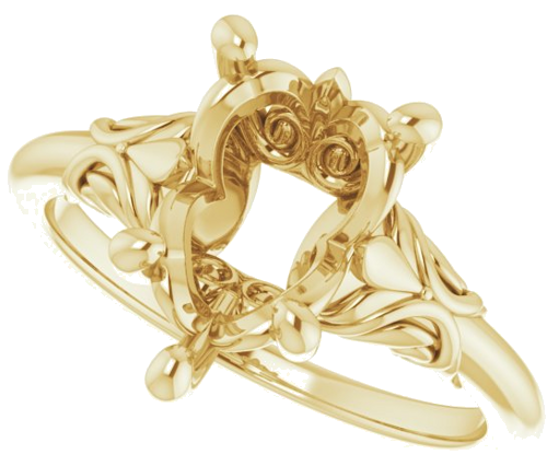 Sužadėtuvių Žiedas „Solitaire“ 10k yellow gold Pear 12mm x 8mm (5)