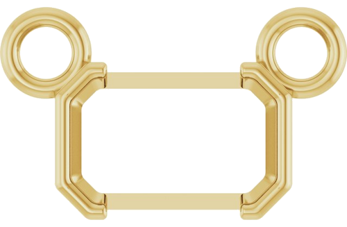 Pakabukas „Solitaire“ 14k yellow gold Emerald 5mm x 3mm (1)