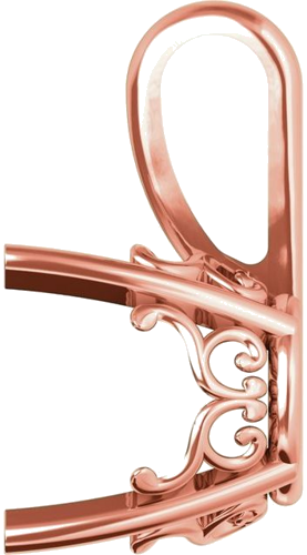 Pakabukas „Round 4-Prong Scroll“ 14k rose gold Round 10mm (2)