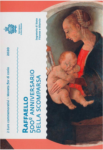 2020 Sanmarīno Raffaello 2 eiro monēta (4)