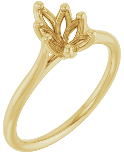 Sužadėtuvių Žiedas „Cathedral-Style Solitaire“ 14k yellow gold Pear 8mm x 5mm (1)