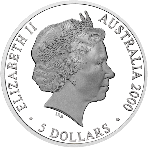 2000 Sidnėjaus Olimpiada Ančiasnapis Australija sidabrinė moneta (2)
