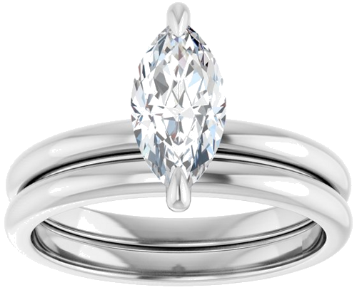 Sužadėtuvių Žiedas „Solitaire“ 14k white gold Marquise 10mm x 5mm (8)