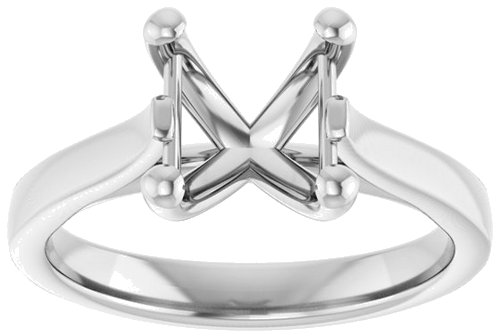 Sužadėtuvių Žiedas 14k white gold Square 6.5mm (3)