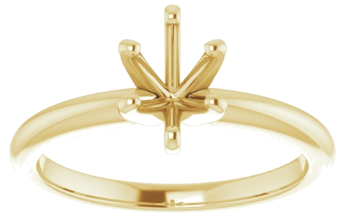 Sužadėtuvių Žiedas „Solitaire“ 585 Geltonojo Aukso Oval 7mm x 5mm (3)