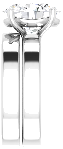 Sužadėtuvių Žiedas „Solitaire“ 14k white gold Oval 11mm x 9mm (9)