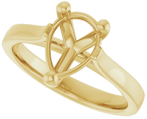 Sužadėtuvių Žiedas 14k yellow gold Pear 10mm x 7mm (5)