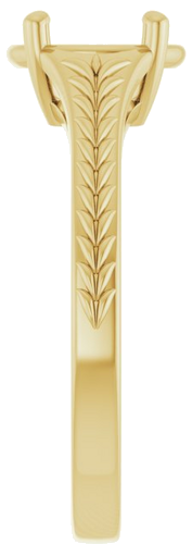 Sužadėtuvių Žiedas „Solitaire“ 14k yellow gold Round 6.5mm (4)