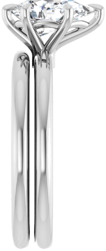 Sužadėtuvių Žiedas „Solitaire“ 14k white gold Pear 9mm x 6mm (9)
