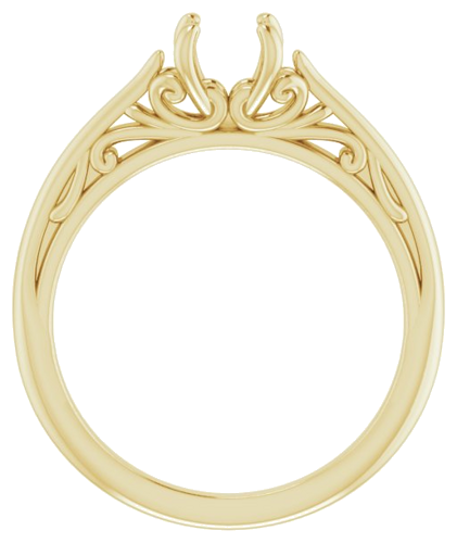 14K Yellow 5.8 mm Round Engagement Ring Mounting (4)