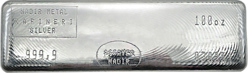 100 oz Silver Bar 999.9 Nadir Metal Rafinery (1)