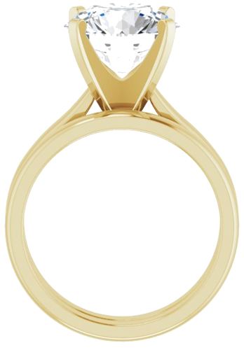 Sužadėtuvių Žiedas „Solitaire“ 14k yellow gold Round 10.5mm (7)