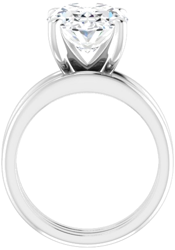 Sužadėtuvių Žiedas „Solitaire“ 585 Baltojo Aukso Oval 14mm x 10mm (7)