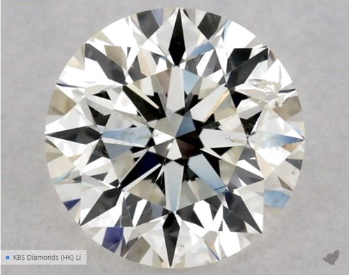 0.5 carat J-SI2 Excellent cut Natūralus Round Deimantas (1)