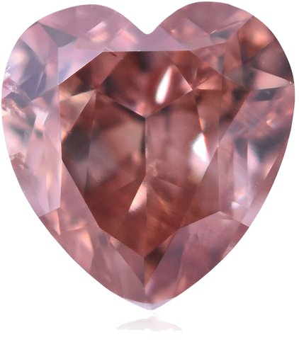 0.3 carat Fancy Deep Orangey Pink-SI2 Natūralus Heart Deimantas (1)