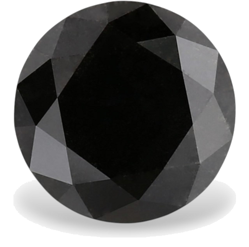 1.03 carat Fancy Black-VVS2 Excellent cut Natūralus Round Deimantas (1)