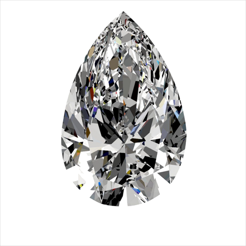 0.4 carat D-SI1 Natūralus Pear Deimantas (1)
