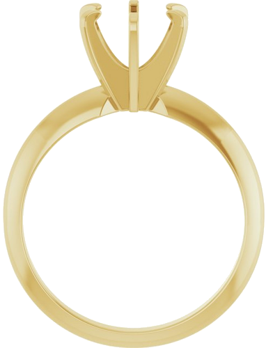 14K Yellow 7 mm Round Engagement Ring Mounting (2)