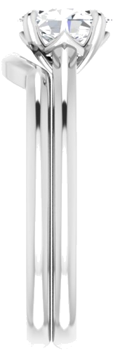 Sužadėtuvių Žiedas „Solitaire“ 585 Baltojo Aukso Oval 7mm x 5mm (9)