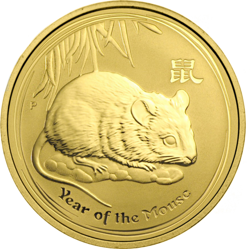 1 oz Žiurkės metai 2008 (Lunar II) Australija auksinė moneta (1)