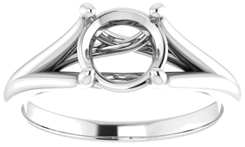 Sužadėtuvių Žiedas „Solitaire“ 14k white gold Round 7mm (3)