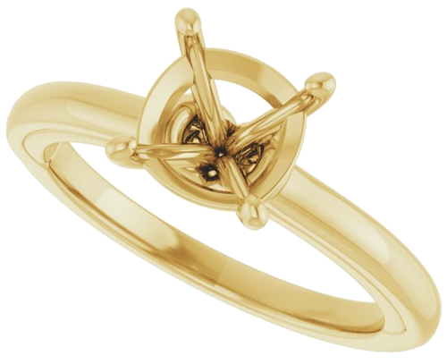 Sužadėtuvių Žiedas „Solitaire“ 18k yellow gold Cushion 7mm (5)