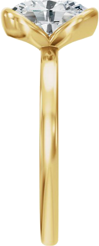 Sužadėtuvių Žiedas „Half Bezel Solitaire“ 14k yellow gold Oval 8.5mm x 6.5mm (4)