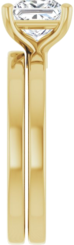 Sužadėtuvių Žiedas „Solitaire“ 14k yellow gold Square 6mm (9)