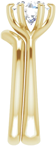 14K Yellow 7 mm Round Engagement Ring Mounting (9)