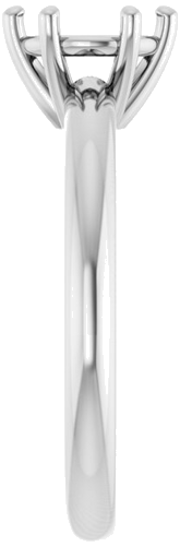 Sužadėtuvių Žiedas 14k white gold Round 6.5mm (4)