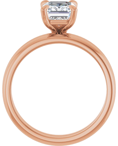 Sužadėtuvių Žiedas „Solitaire“ 10k rose gold Emerald 8mm x 6mm (7)
