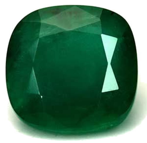 7.24 carat GREEN Cushion Smaragdas (1)