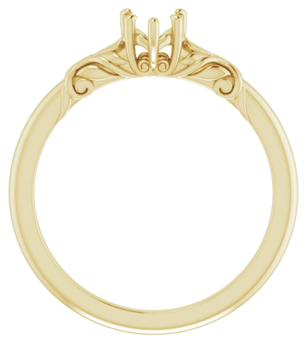 14K Yellow 5x5 mm Heart Engagement Ring Mounting (2)