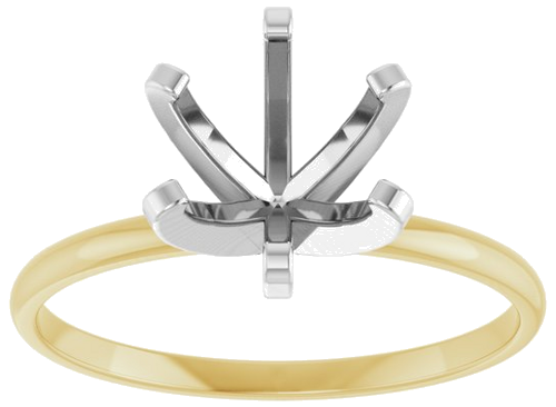 Sužadėtuvių Žiedas „Solitaire“ 14k yellow/white gold Round 7.4mm (3)