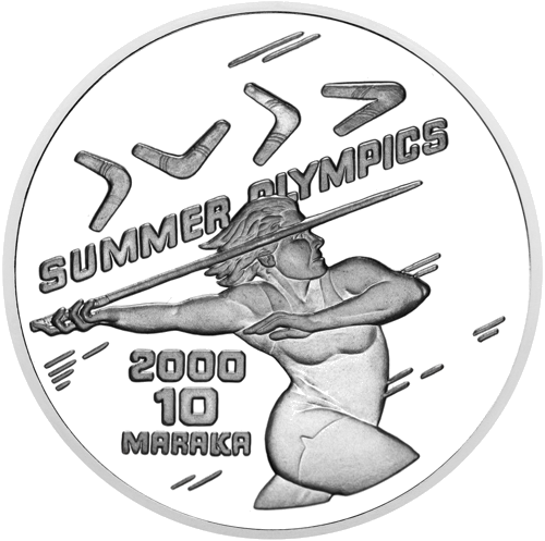 2000 Sydney Olympic Games Netherlands Antilles 25 Guilders Silver Coin (1)