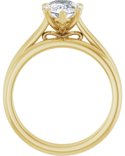 Sužadėtuvių Žiedas „Accented Infinity-Inspired“ 14k yellow gold Pear 10mm x 7mm (7)