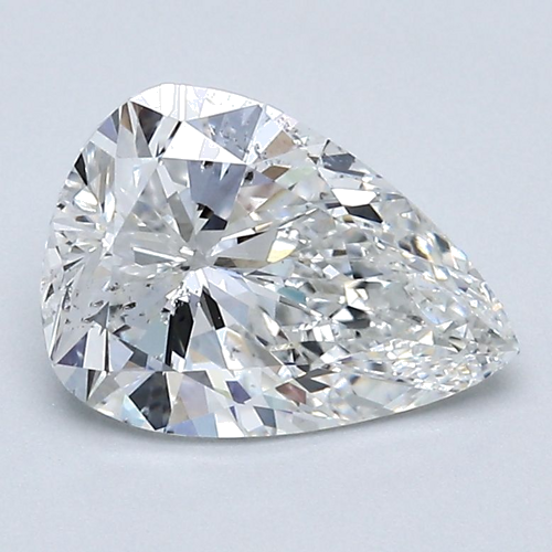 1.66 carat F-SI2 Natūralus Pear Deimantas (1)