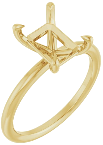 Sužadėtuvių Žiedas „Claw-Prong Solitaire“ 14k yellow gold Emerald 9mm x 7mm (1)
