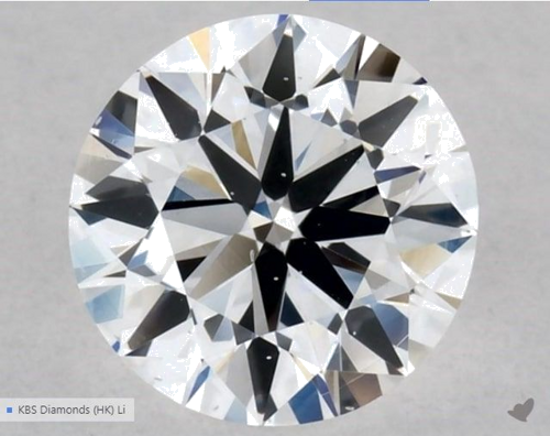0.5 carat D-SI1 Very Good cut Natūralus Round Deimantas (1)