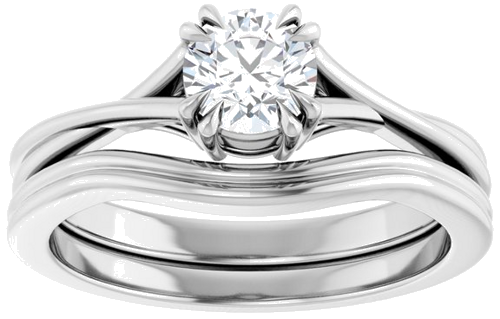 Platinum 5.2 mm Round Solitaire Engagement Ring Mounting (8)