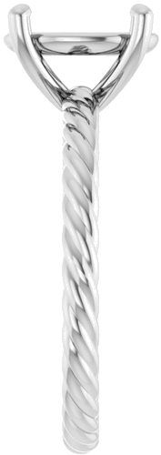 Sužadėtuvių Žiedas „Solitaire“ 585 Baltojo Aukso Oval 10mm x 8mm (4)