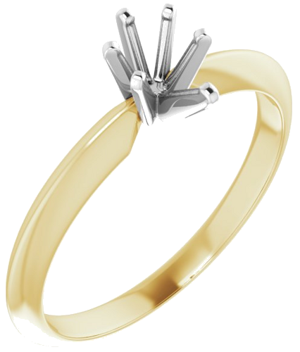 Sužadėtuvių Žiedas „Lightweight Solitaire“ 585 Baltojo Ir Geltonojo Aukso Pear Shape 6mm x 4mm (1)